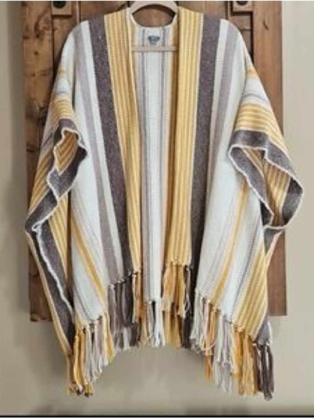 Aerie Knit Fringe Poncho